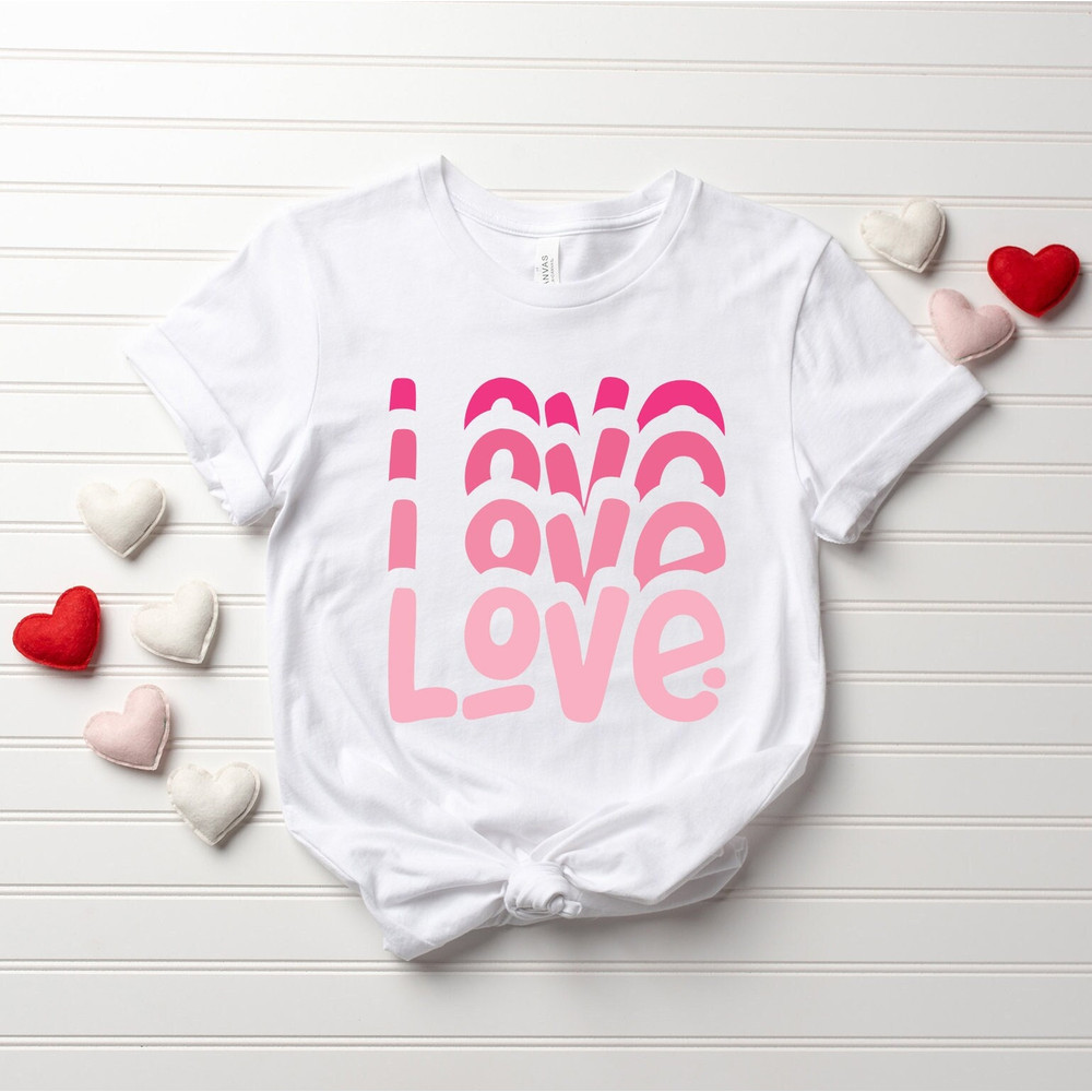 Retro Love Shirt, Valentines Day Shirts, Cute Love Tee Shirt, Heart S.jpg