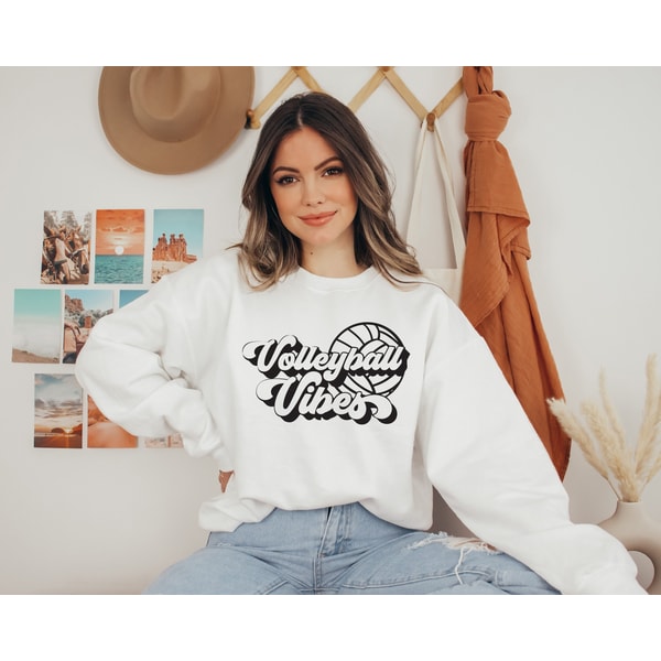Volleyball Vibes Sweatshirt, Game Day Shirt, Game Day Volleyball, Voll.jpg