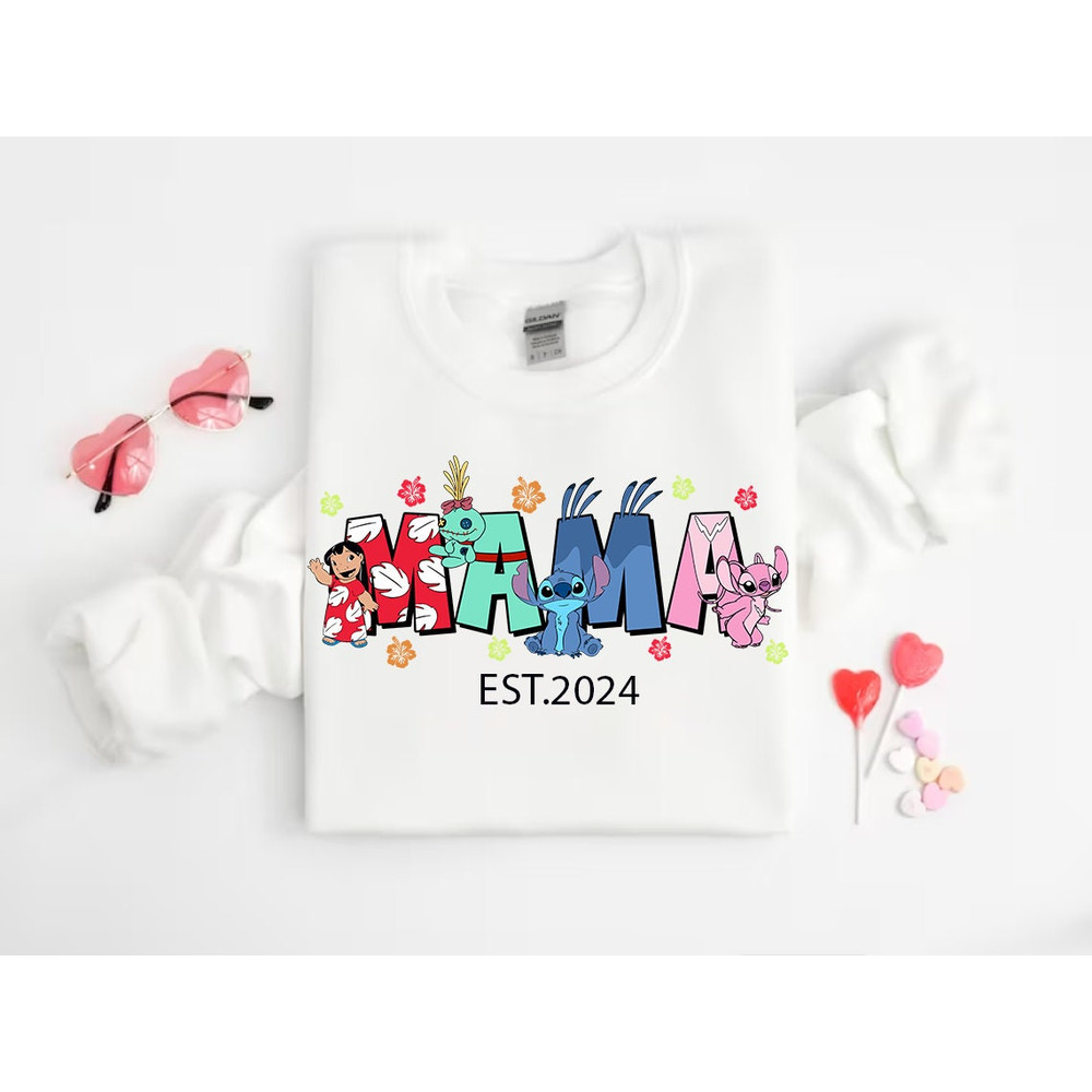 Custom Mama Est Shirt, Disney Mama T-Shirt, Mothers Day Gift, Stitch And Lilo.jpg