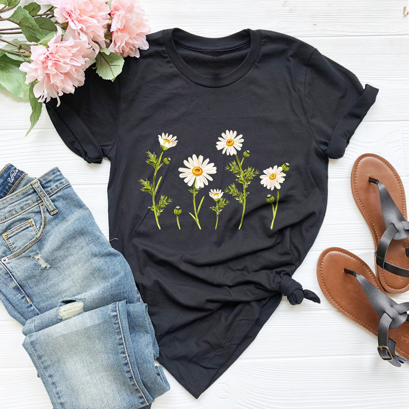 Daisy Shirt, Wildflower Shirt, Birth Month Flower, Summer Shirt, Daisy.jpg