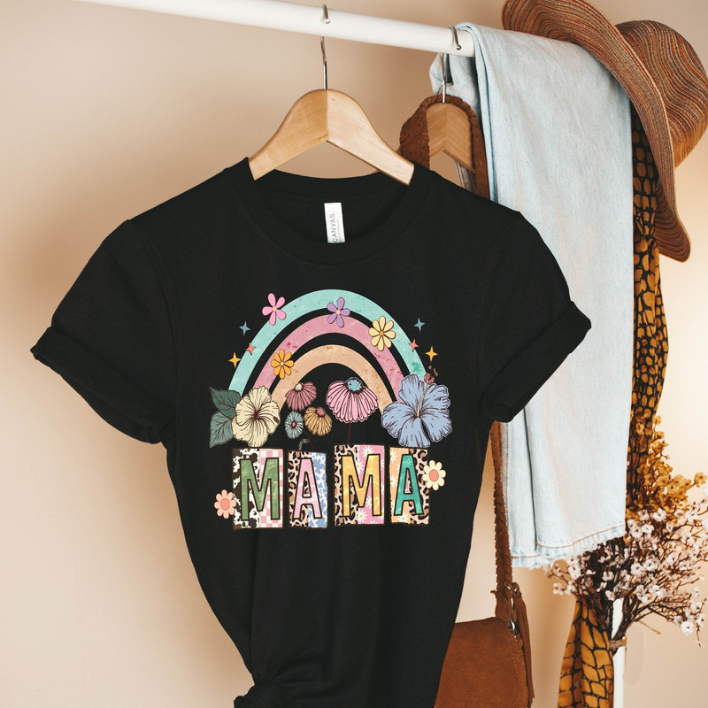 Flowers Rainbow Mom Shirt Flowers Mom Shirt,,Funny Mom Tshirt -Mom Bir.jpg