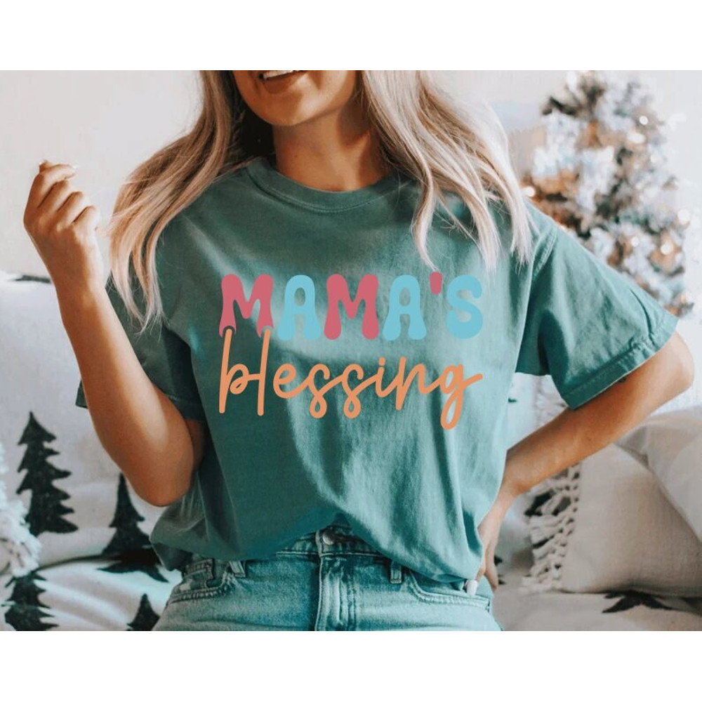 Mommy and Me Shirts Mamas Blessing Blessed Mama Shirt Baby Shower Gifts.jpg
