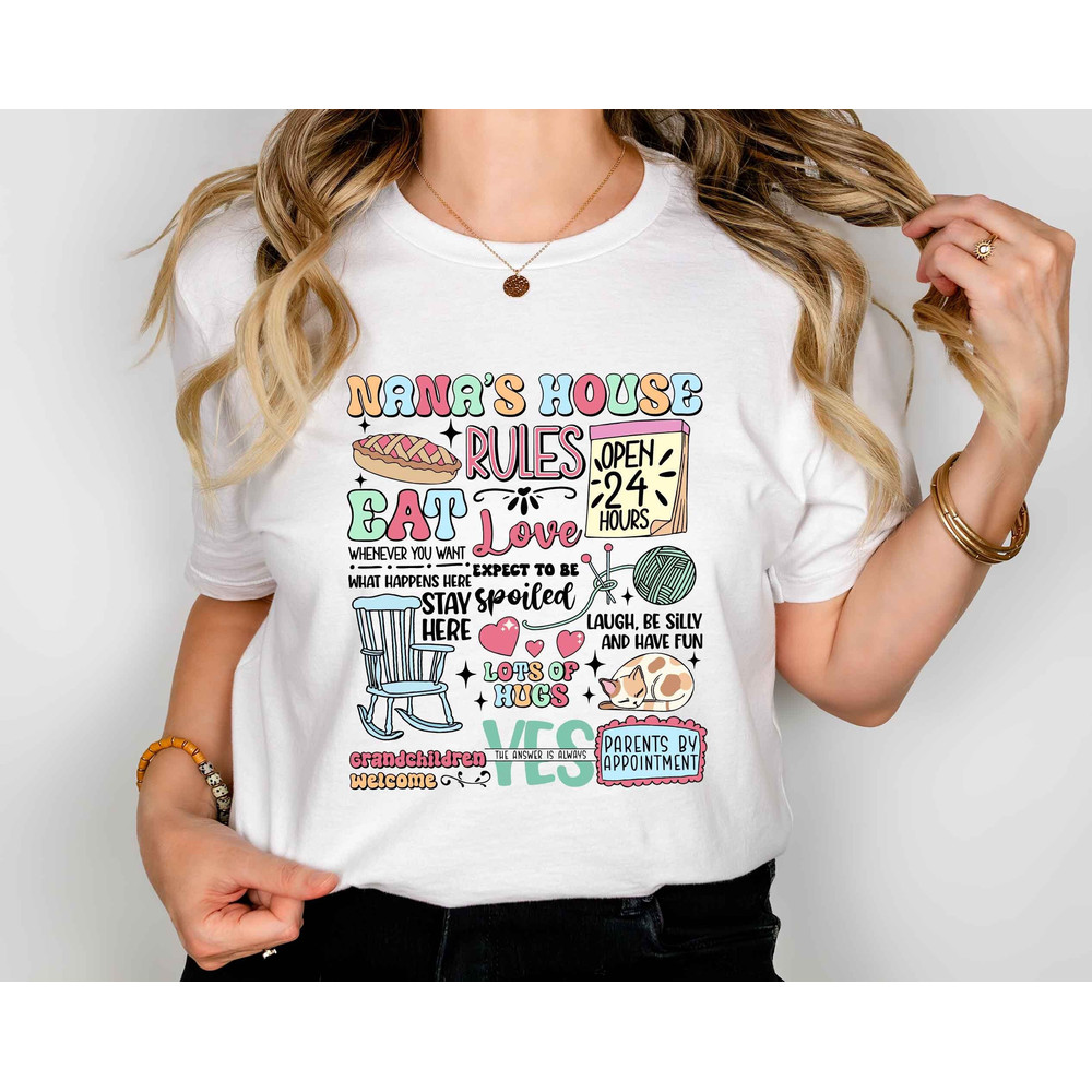 Nanas House Rules Shirt, Expect To Be Spoiled Shirt, Lots Of Hugs Shi.jpg