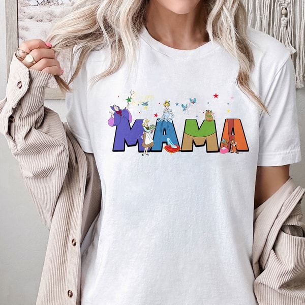 Personalized Fairy Princess Mama Shirt, Custom Princess Family Matching.jpg