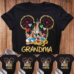 personalized grandma mickey shirt, grandparents day tee, gender reveal