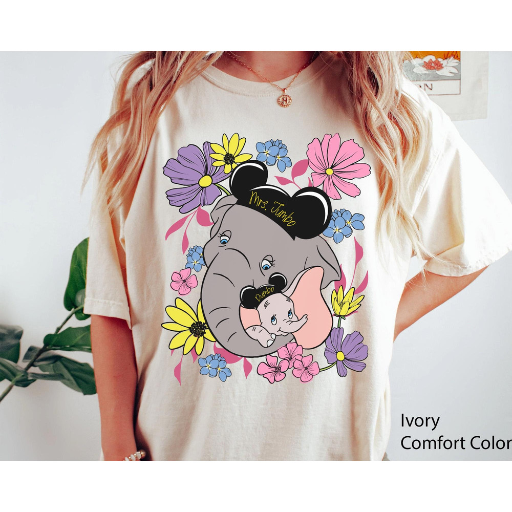 Retro Dumbo And Mom Best Mom Ever Comfort Colors T-shirt, Mrs. Jumbo D.jpg