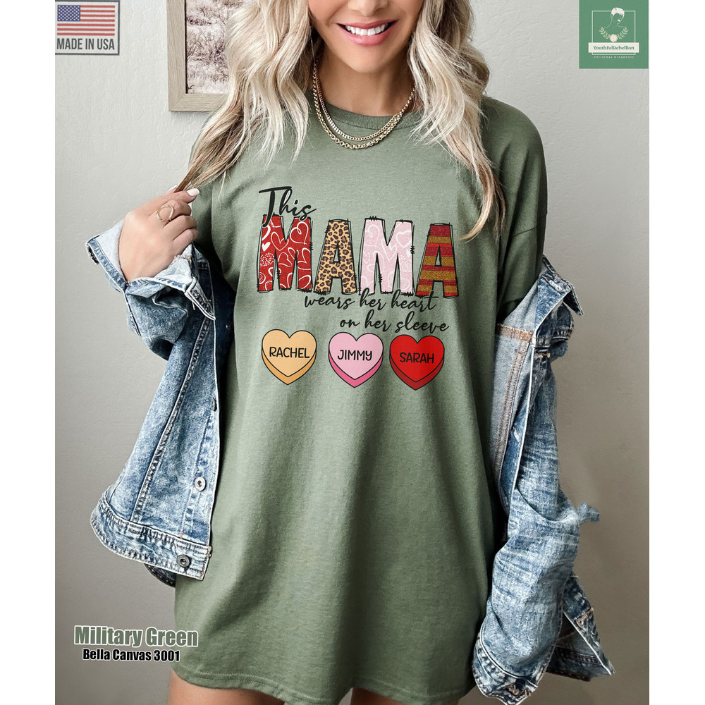 Custom Mama Conversation Hearts with Names Shirt, Mothers Day Comfort.jpg