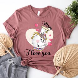 disney mom shirt, beauty and the beast tee, chip and mrs potts t-shir