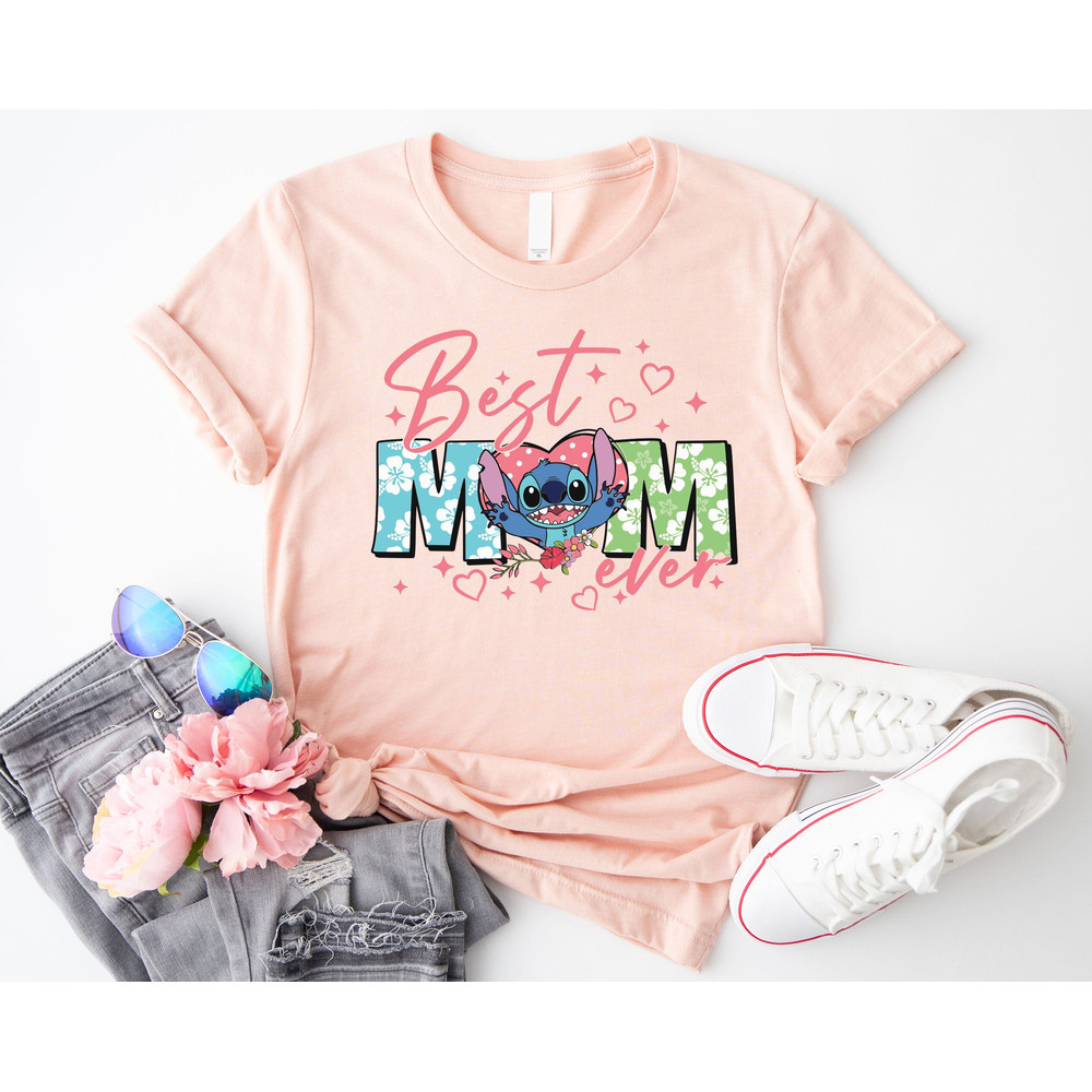 Disney Stitch Mom T-Shirt, Best Mom Ever Shirt, Disney Trip Tee, Mother.jpg