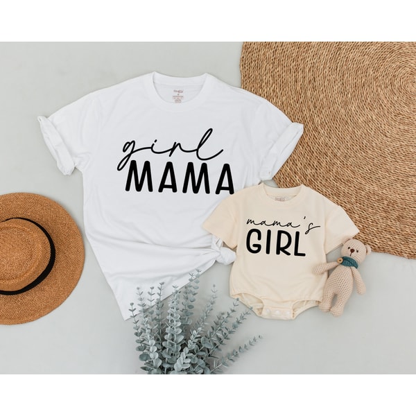 Girl Mama And Mamas Girl Shirts, Retro Mama and Girl, Mom And Baby Mama.jpg