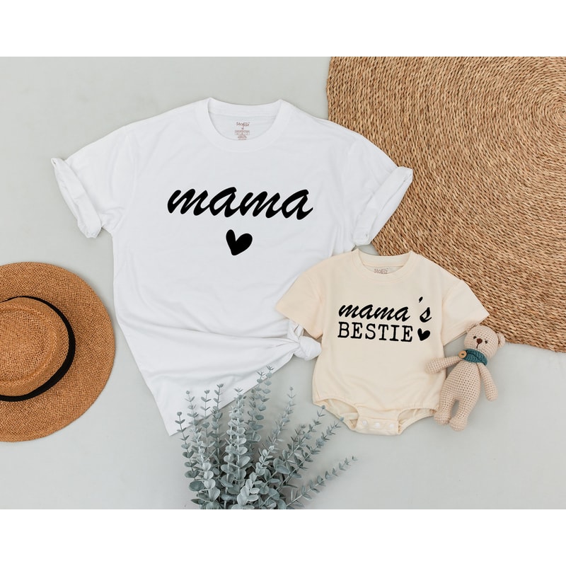 Mama And Mamas Bestie Shirt, Mama And Child Matching Shirt, Mothers.jpg