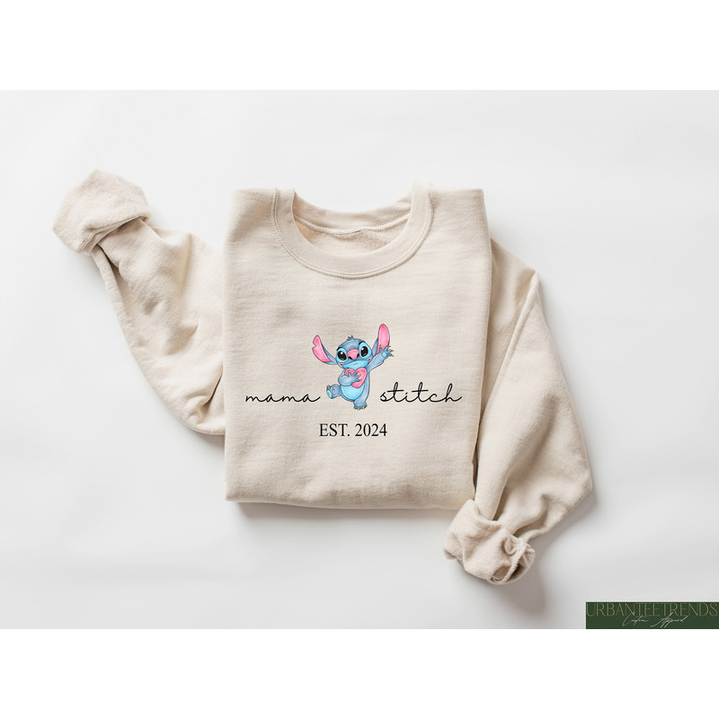 Mama Stitch Est 2024 Sweatshirt, Personalized Mama Stitch Crewneck, Ha.jpg