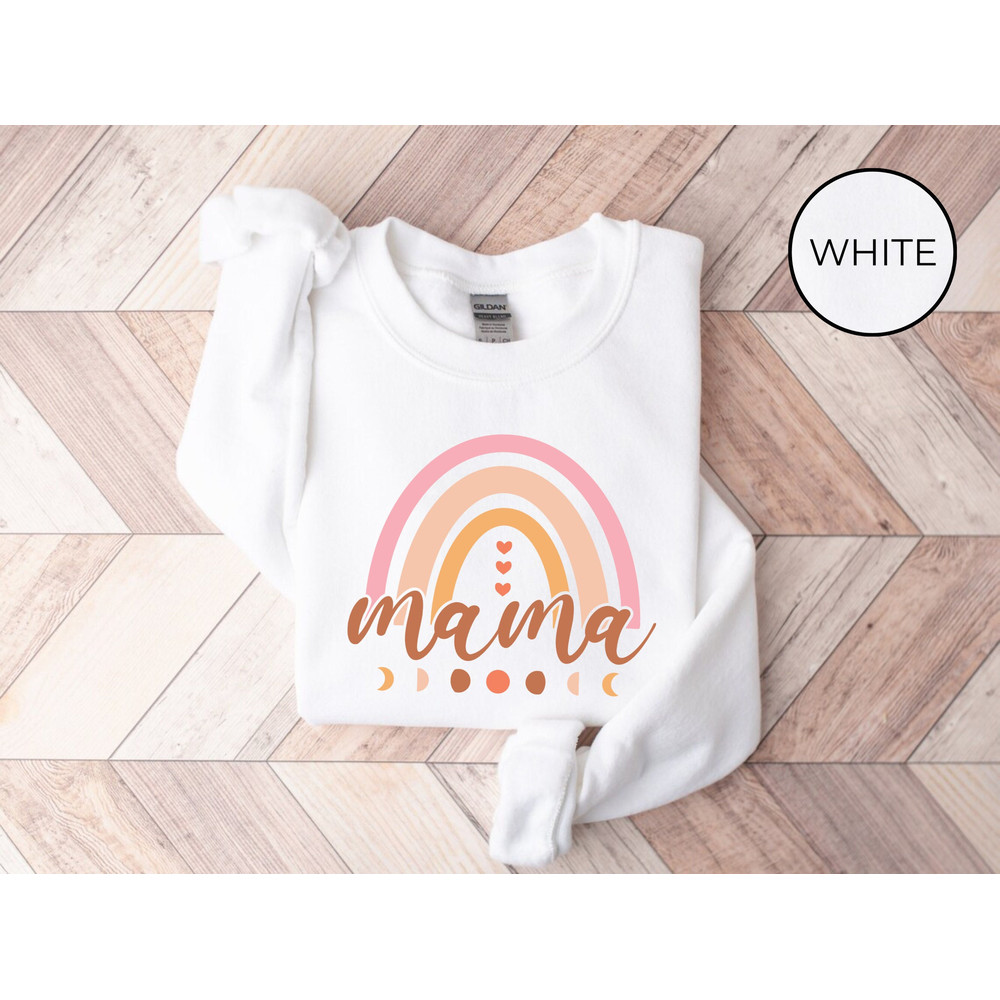 Mama T-Shirt, Mom Rainbow Flower Tee, Mothers Day Gift, Grandma Gift,.jpg