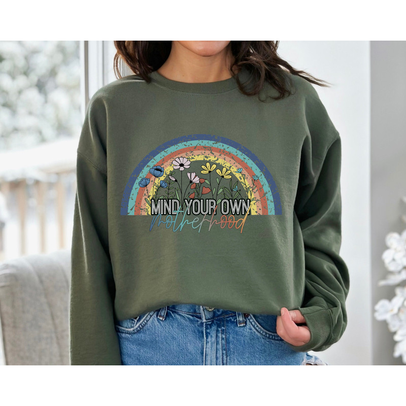 Mind Your Own Motherhood Sweatshirt, New Mom Hoodie, Mom Shirt, Funny.jpg