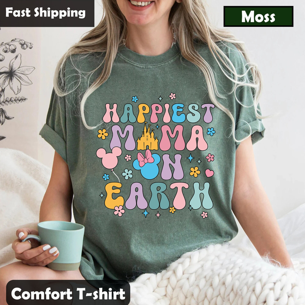 Mouse Happiest Mama On Earth Shirt, Groovy Happiest On Earth Shirt, Mo.jpg