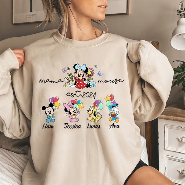 Personalized Mickey and Friends Shirt, Custom Name Kids, Disneyland Mo.jpg