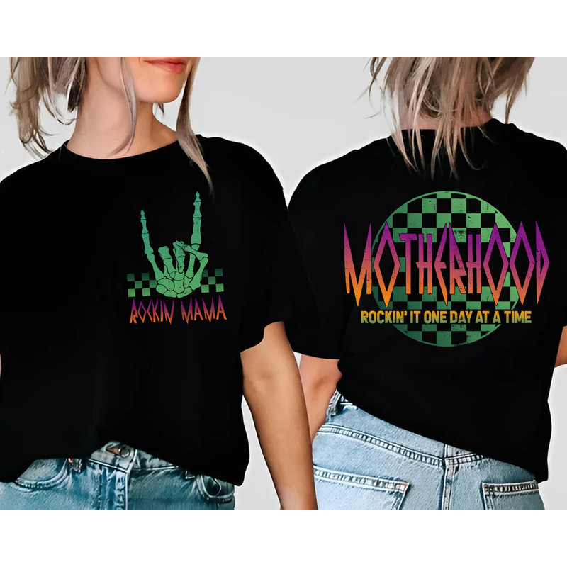 Retro Mama Rockin Shirt, Vintage Motherhood Rockin It T-shirt, Check.jpg