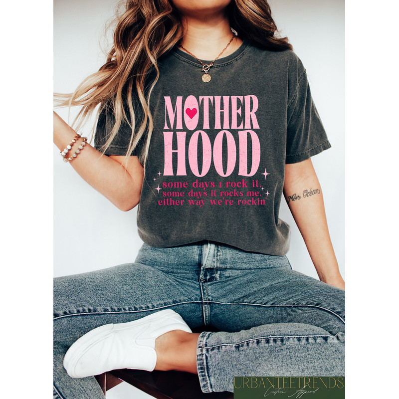 Retro Motherhood Shirt, Cozy Motherhood Sweatshirt, Mama Sweatshirt, M.jpg