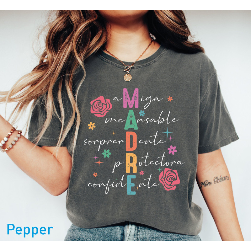 Spanish Mothers Day Comfort Colors Shirt, Retro Madre Tee, Retro Mama.jpg