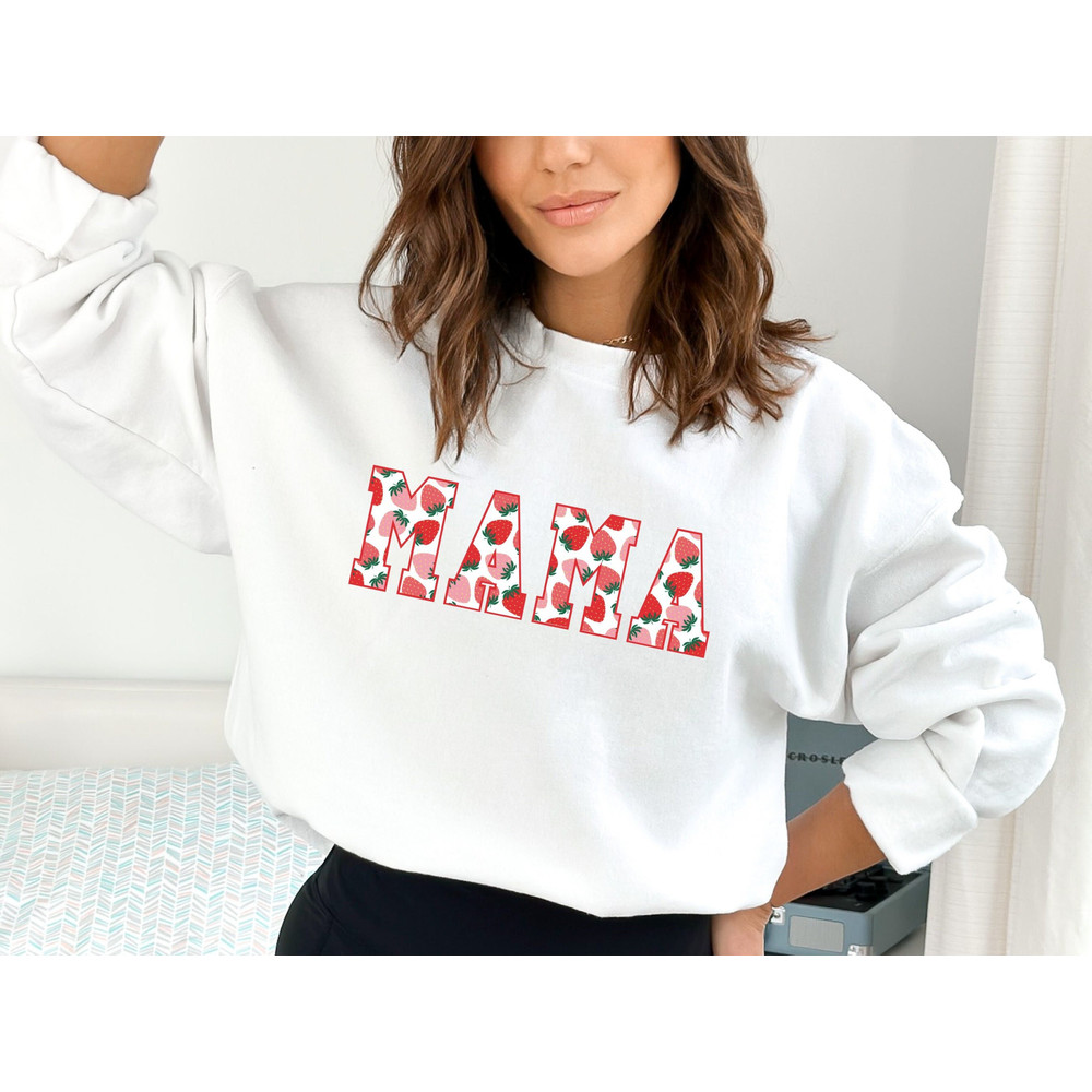 Strawberry Sweatshirt for Mama, Mom Strawberry Sweater, Mothers Day Gi.jpg