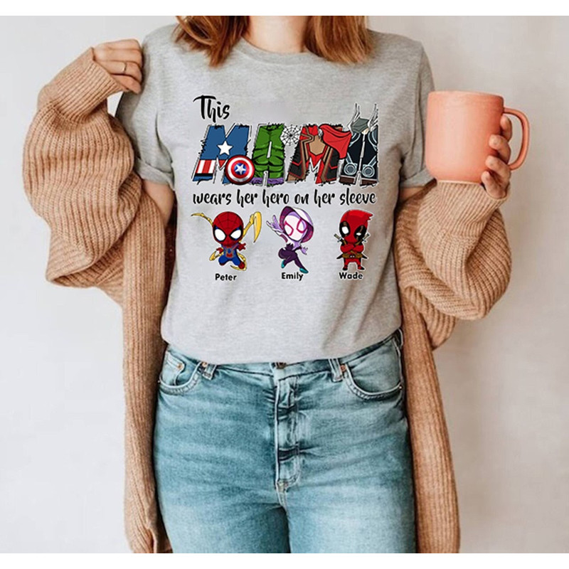 This Mama Wears Her Hero On Her sleeve Sweater, Super Mom shirt, Personal.jpg
