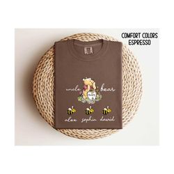 uncle bear shirt personalized uncle bear winnie with nephew name tshirt ,fathers day gift for uncle bear gift for pooh u