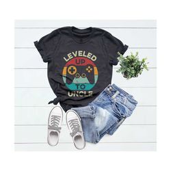 leveled up to uncle shirt, uncle gift shirt, best uncle shirt, pregnancy announcement new uncle shirt, father's day shir