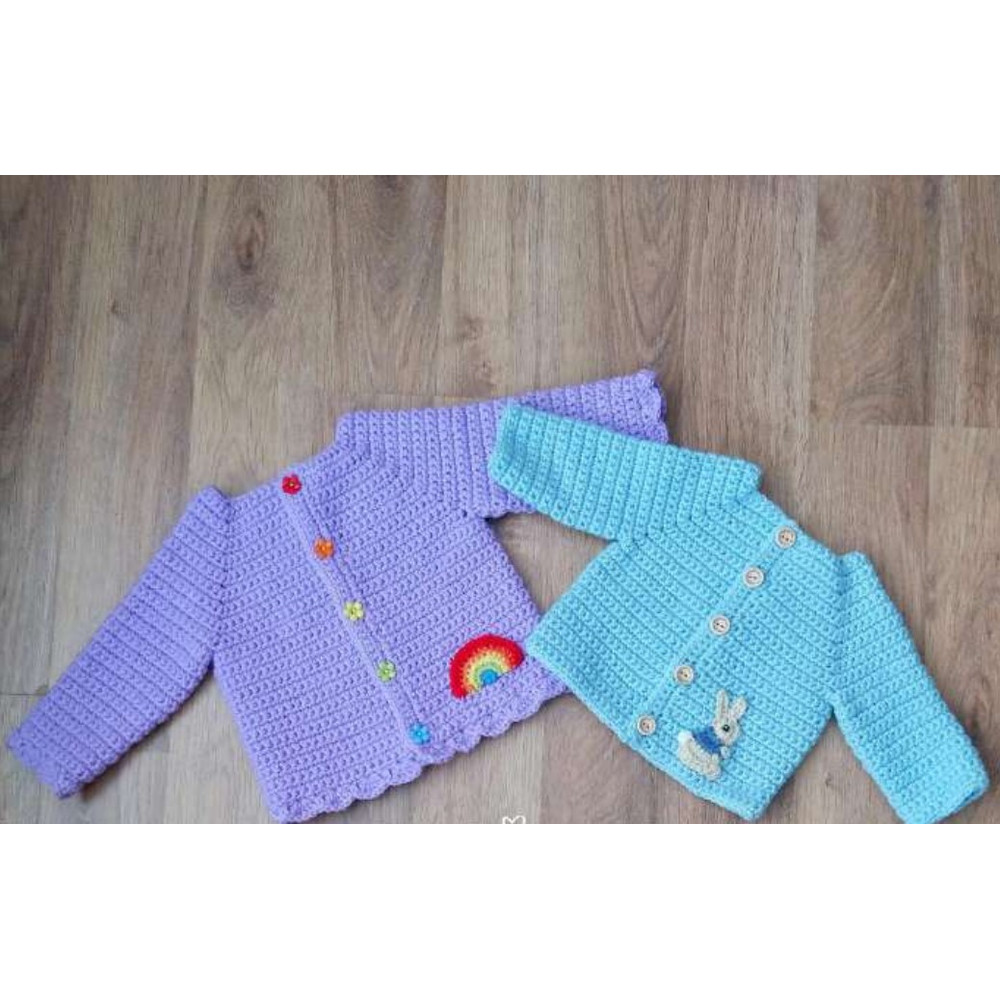 Baby Simple Cardigan, Amigurumi PDF Pattern toys patterns.jpg