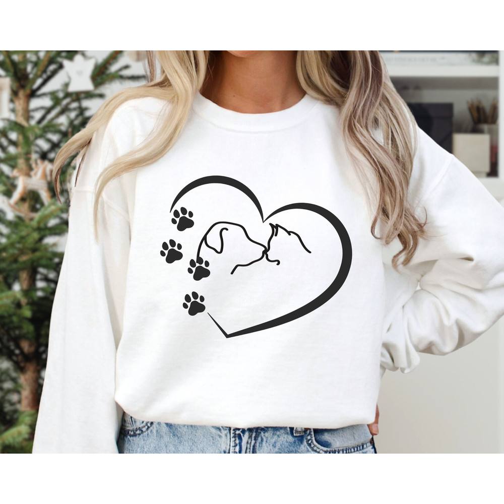 Cat Dog Lover Sweatshirt, Cat Lover Gift, Dog Lover Gift, Dog Lover Crewneck, Cat Dog Pullover Hoodies, Animal Lover Sweatshirt.jpg