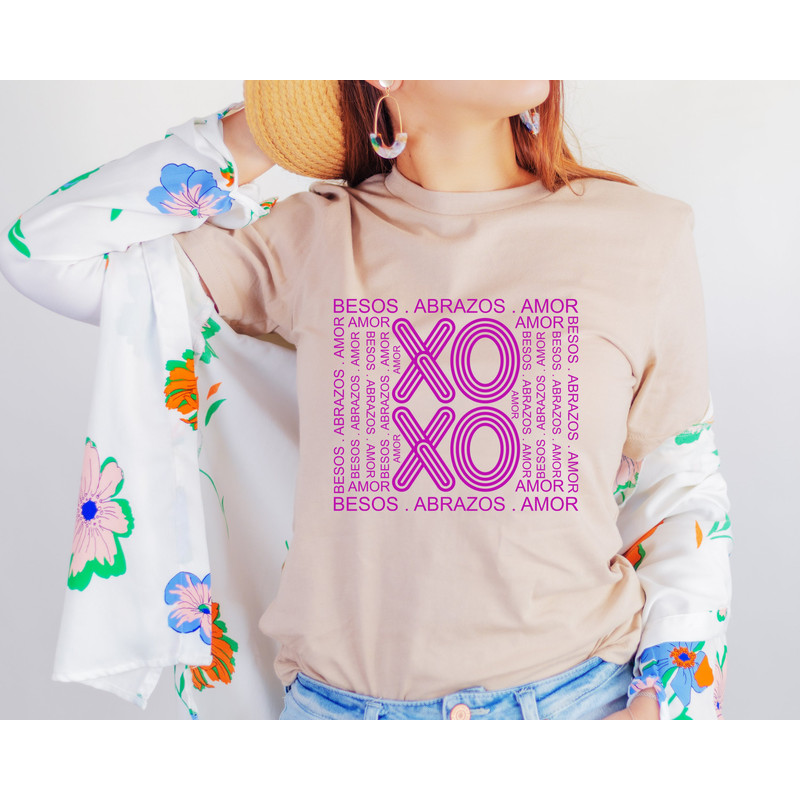 Trendy Valentines Day Shirt, XOXO Sweatshirt, Valentines Day Hoodie, Valentines Day Shirt, Besos Abrazos.jpg