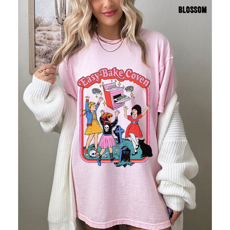 Easy Bake Coven 90s Horror Movie Fan Oversized Vintage T Shirt, Halloween Tee, Comfort Colors Tee 2.jpg