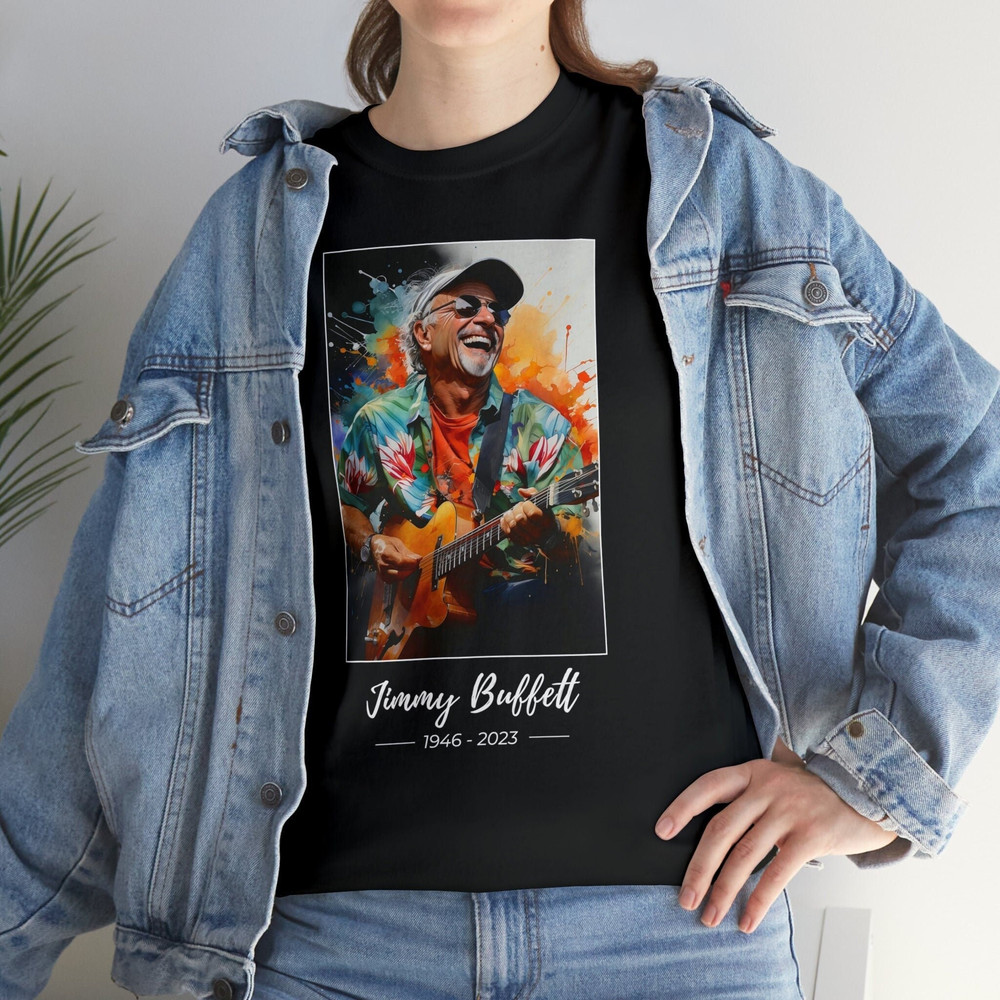 Jimmy Buffett T-Shirt, Parrotheads RIP Jimmy Buffett Home Decor Music Studio Print, Gift for Music Lover.jpg