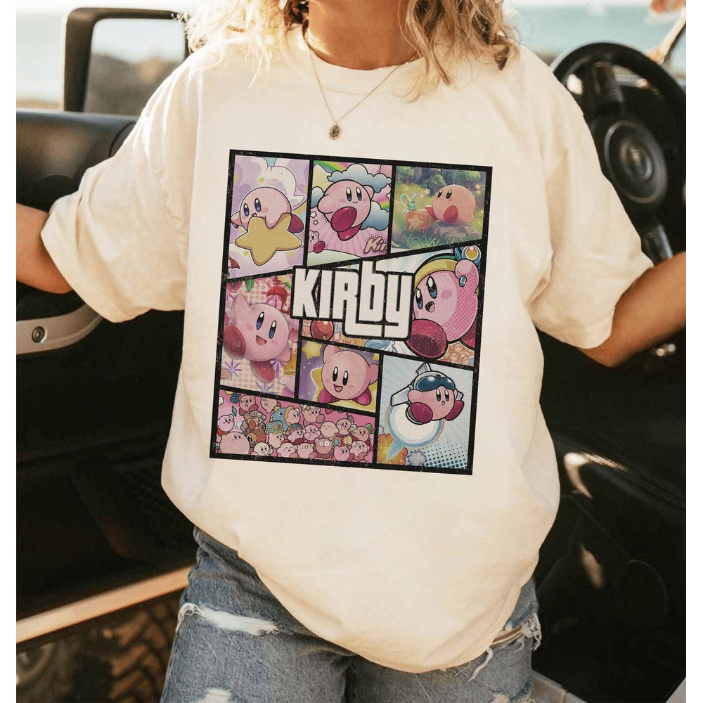 Kirby GTA Style Shirt Kirby Shirt Kirby Video Game Shirt Kirby Family Birthday Shirt Kirby Face Shirt.jpg