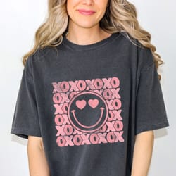 comfort colors love happy face shirt, valentines shirt, valentines day, valentines tee, valentines heart, girls valentin