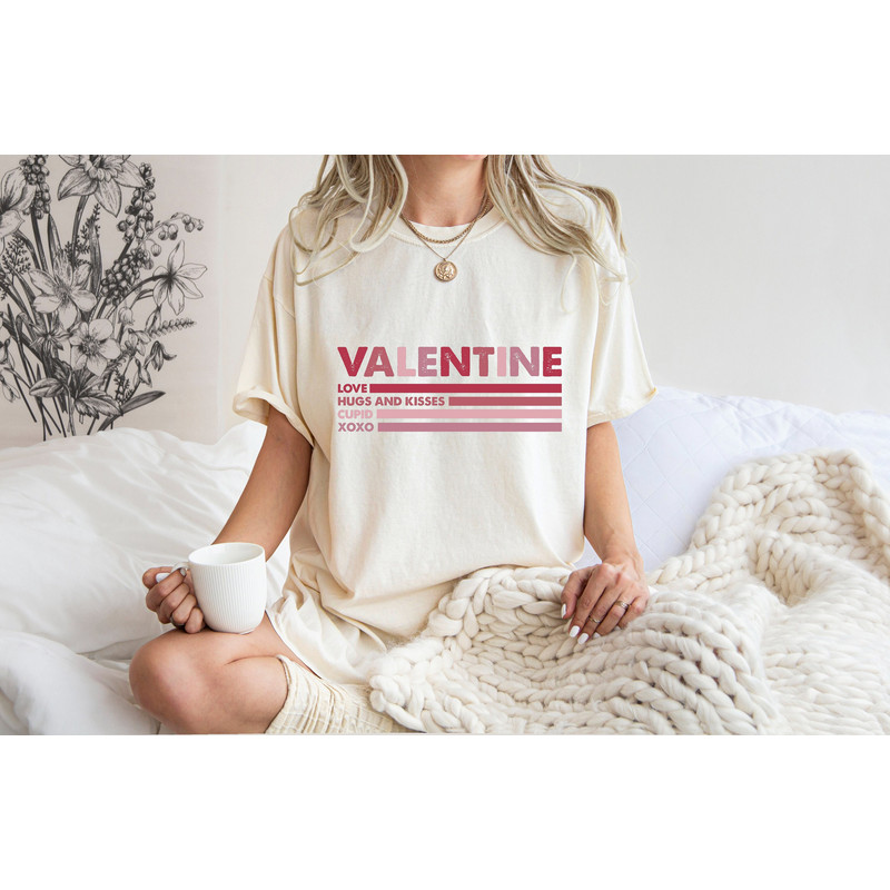 Comfort Colors® Retro Valentine Shirt, Love Shirt, Hugs And Kisses, Cupid, Girls Valentines, Valentines Day, Xoxo Shirt, Valentines Gift.jpg