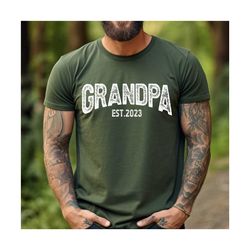 father's day gift for grandpa ,new grandpa shirt, gift for grandpa, grandpa est 2024 shirt, pregnancy announcement grand