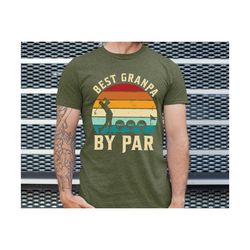 personalized grandpa golf shirt, best grandpa by par shirt, custom golfing grandpa gift, father's day shirt for grandpa,