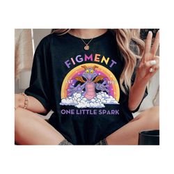 retro disney figment one little spark sweatshirt figment est 1983 tshirt purple dragon tee disneyland trip outfit, disne