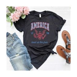 america shirt, land of the free shirt, america 1776 shirt, american eagle shirt, fourth of july shirt, ameri