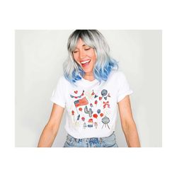 4th of july shirt favorite things doodles summer shirt fourth of july shirt fireworks bbq 4th of july outfit women's kid