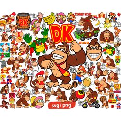 donkey kong svg bundle, donkey kong clipart bundle, donkey kong png, mario svg, png, donkey kong svg, kong svg