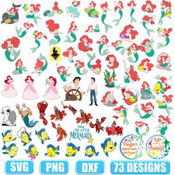 the little mermaid svg bundle, little mermaid svg, disney svg, little mermaid cricut.