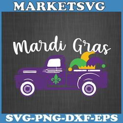 mardi gras truck svg png, funny mardi gras 2022 svg, mardi gras truck with mask fleur de lis, mardi gras svg