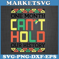 one month can't hold our history svg, african black history month svg, black history month svg, juneteenth svg
