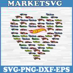 hot wheel valentine car svg, heart svg, cricut, svg files, file for cricut, for silhouette, cut file, dxf, png, svg