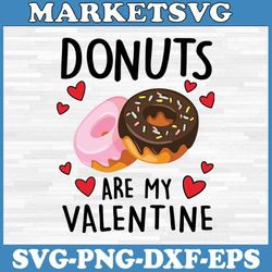 donuts are my valentine mens womens boys funny valentine day t-shirt