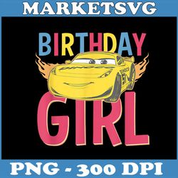 disney pixar cars png, lightning mcqueen birthday girl logo png,digital file, png high quality, sublimation