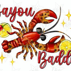 crawfish bayou baddie png sublimation design download, happy mardi gras png, hand drawn crawfish png, crawfish png, subl