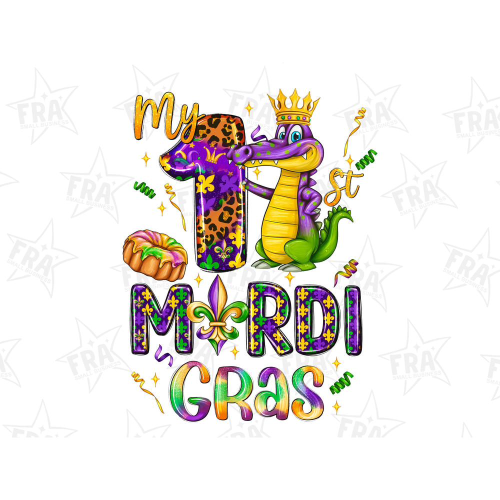 Crocodile My first  Mardi Gras png sublimation design download,Happy Mardi Gras png,Mardi Gras crocodile png,sublimate designs download 1.jpg