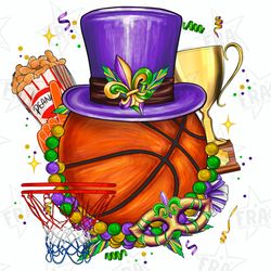 mardi gras basketball png sublimation design download, mardi gras png, mardi gras game, basketball mama png, basketball,